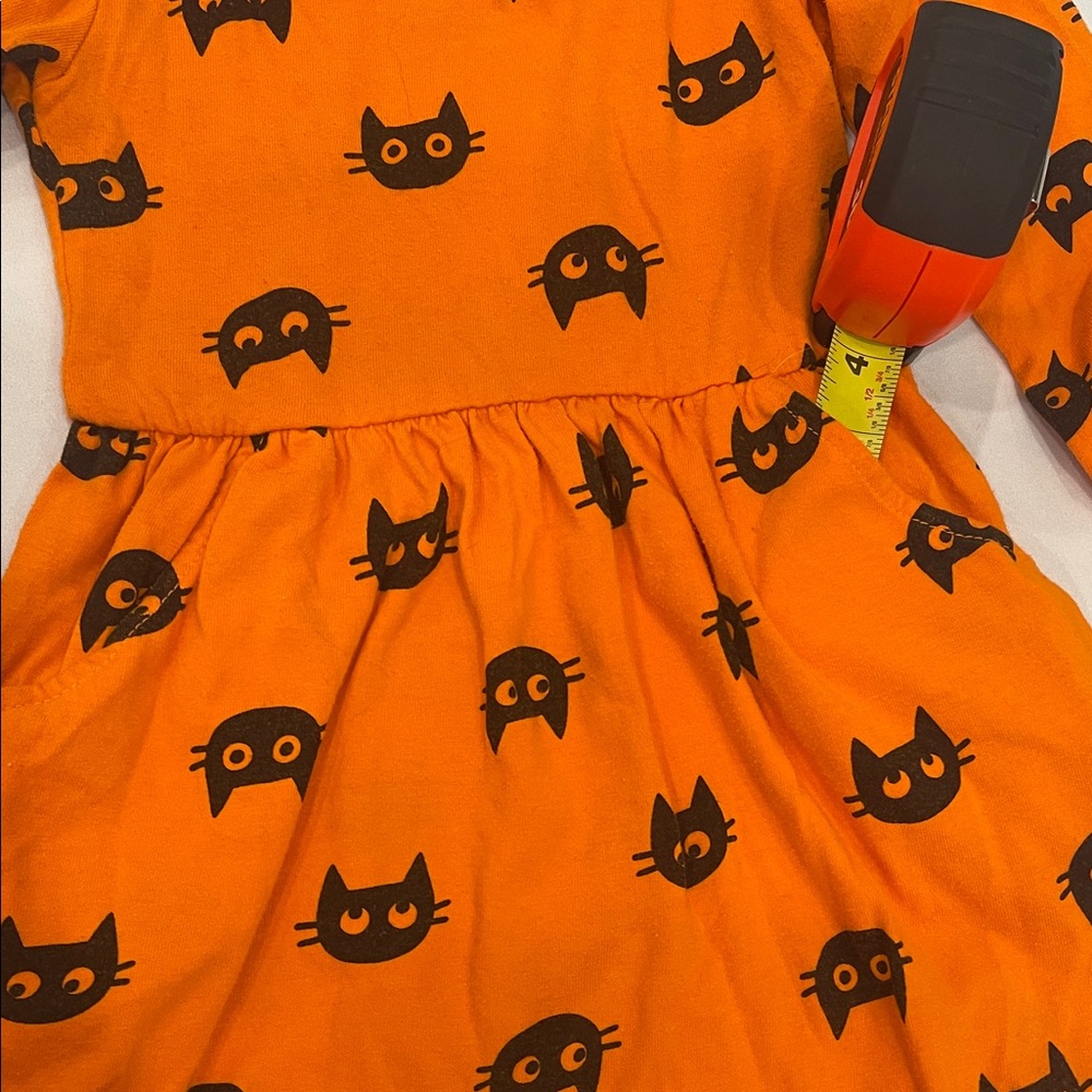 Cat & Jack Halloween Pumpkin Dresses- set of TWO Orange 4/5T - Picture 7 of 16